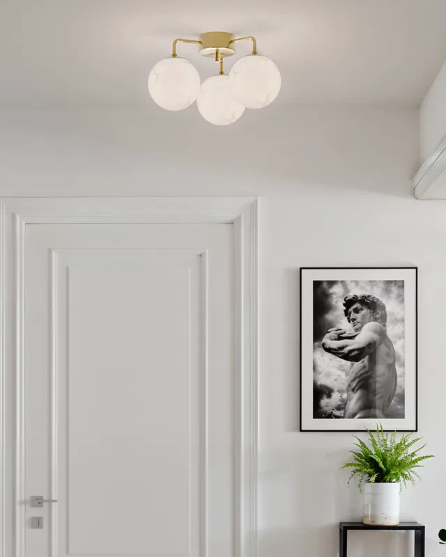 Bellagio Plafond 50cm Mässing/Vit