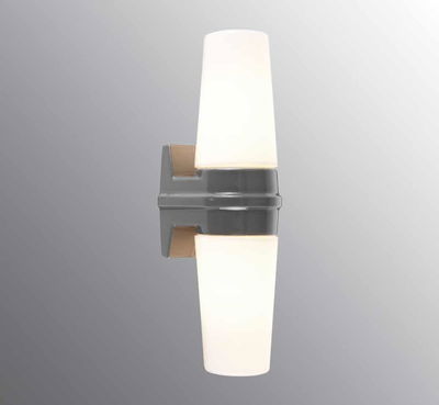 Bernadotte Vägglampa Dubbel IP20 Grå