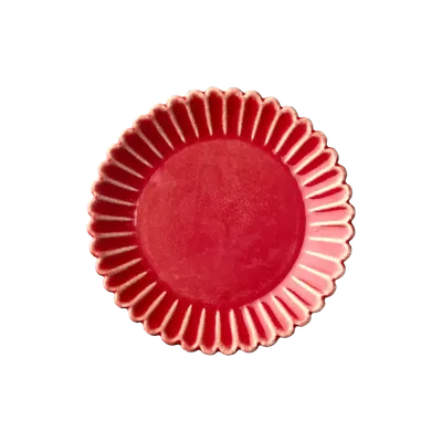 Hulda Tallrik D19 Korallröd 4-pack