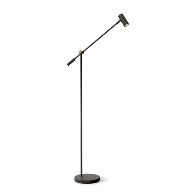 Cato LED Golvlampa Dimbar Svart/Mässing