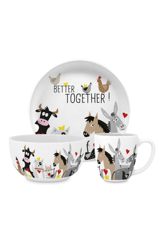 Animal Friends Barnservis 3-delar
