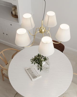 Lynx Taklampa D75 Mässing/Vit