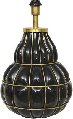 Beatrice Lampfot Glas 50 Svart/Mässing