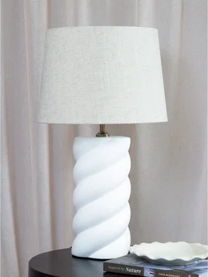 Spin Bordslampa H65 Vit/Beige