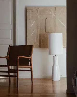 Carolin cylinder skärmar hög vit