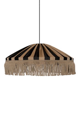 Capri taklampa 50 taupe/svart frans