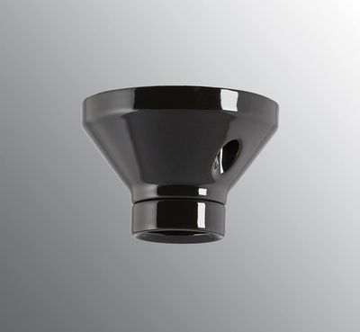 Fotlamphållare D10cm Porslin Svart