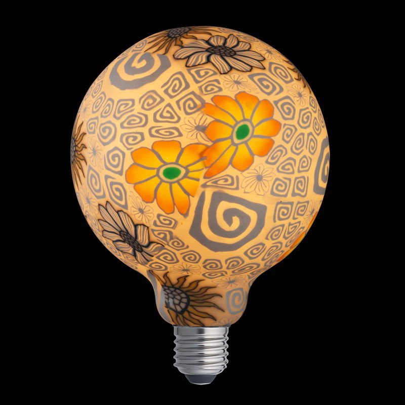 Glob E27 125mm 827 1,6W Flower Grey Dim