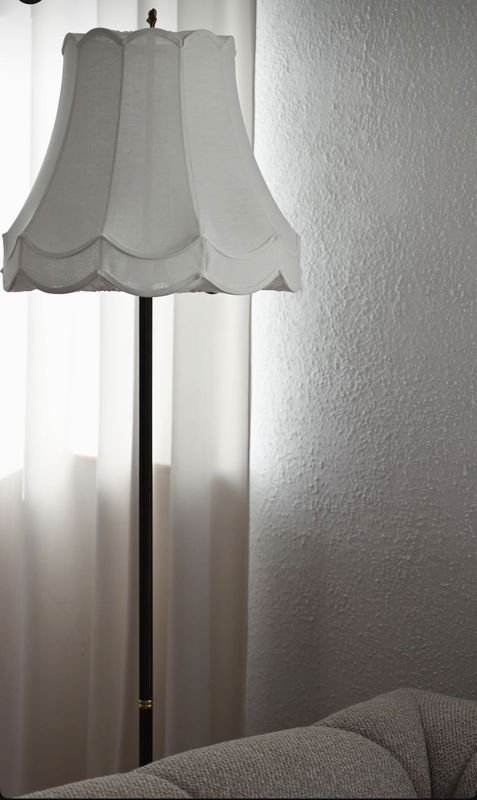 Gammeldags lampskärm med Rörfäste/Toppdiskfäste