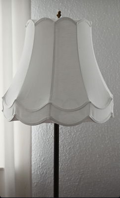 Gammeldags lampskärm med Rörfäste/Toppdiskfäste