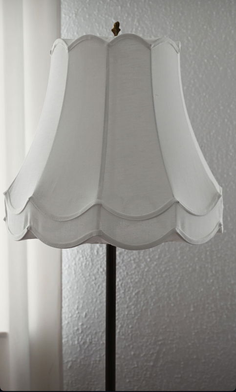 Gammeldags lampskärm med Rörfäste/Toppdiskfäste