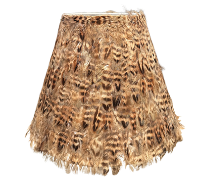 Fjäder Lampskärm 24cm Brun Fjäder Lampskärm 24cm Brun