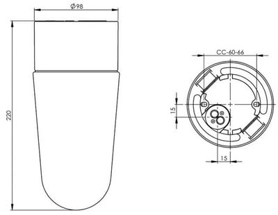 Classic Stallglas Tak/Vägg IP54