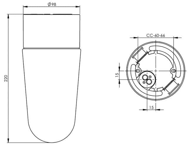 Classic Stallglas Tak/Vägg IP54