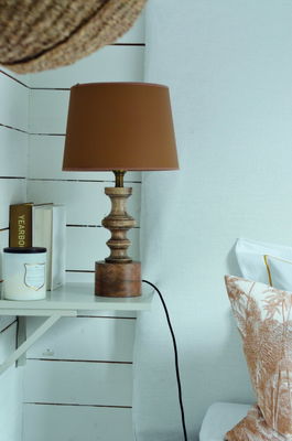 Domino Lampfot H34 Åldrat Trä