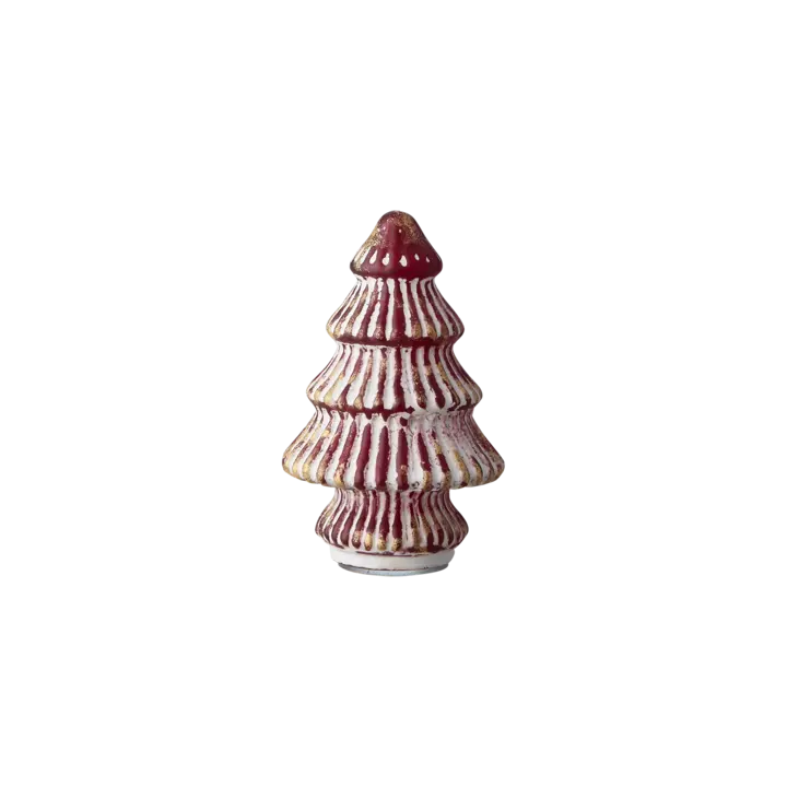 Ally Prydnadsgran S Glas Röd/Vit