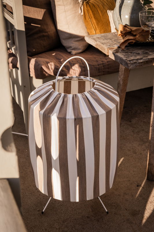 Capri golvlampa taupe/vit