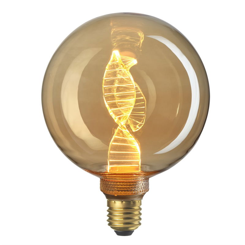 DNA Glob 125mm E27 818 3,6W Guld 3-stegs Dim Memory