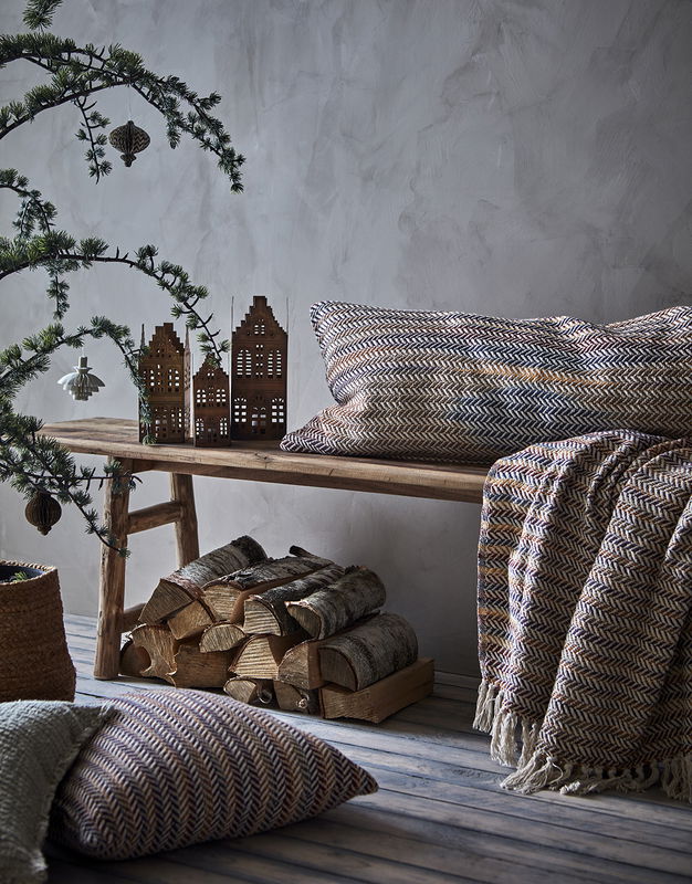 Village Ljuslykta Hus Mässing 3-p