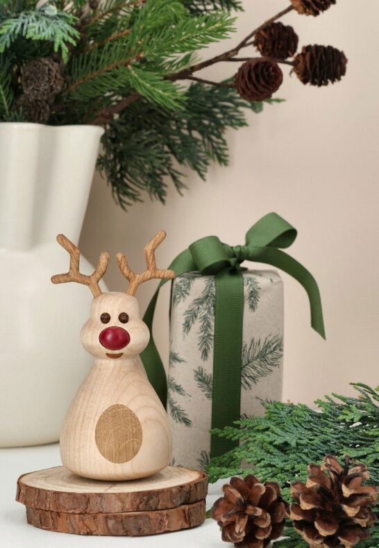 Dizzie Ren Trädekoration 12cm Lönn Dizzie Ren Trädekoration 12cm Lönn