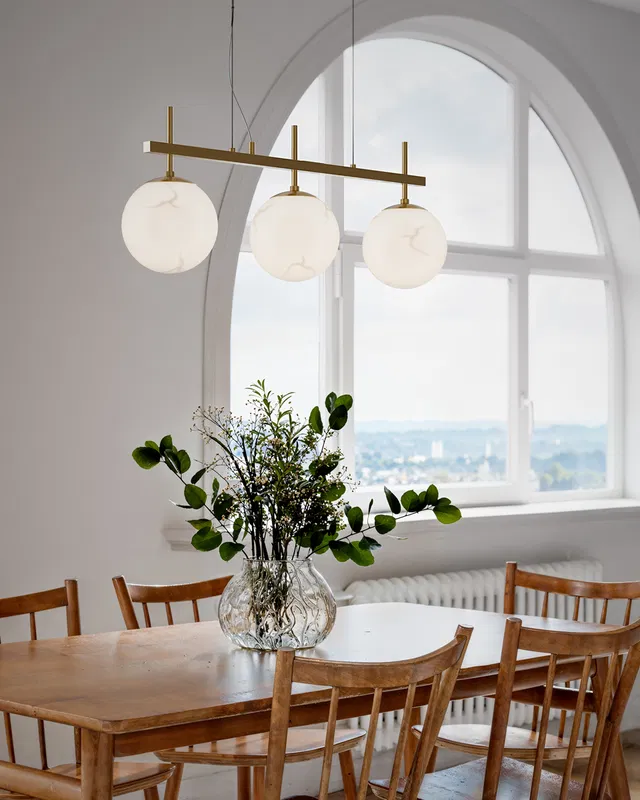 Bellagio Taklampa 82cm Mässing/Vit