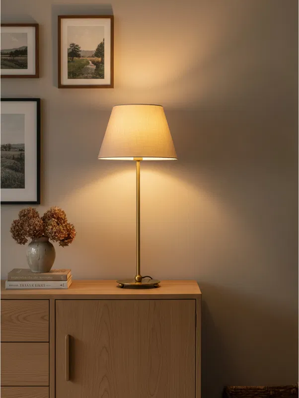 Julie Lampfot H42 Mässing