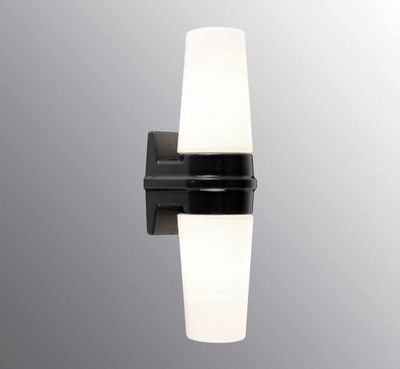 Bernadotte Vägglampa Dubbel IP20 Svart