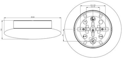 Cairo Medium LED Dali Dim Plafond