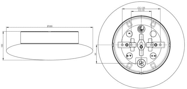 Cairo Medium LED Dali Dim Plafond