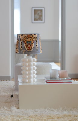 Tiger skärmar rund grå