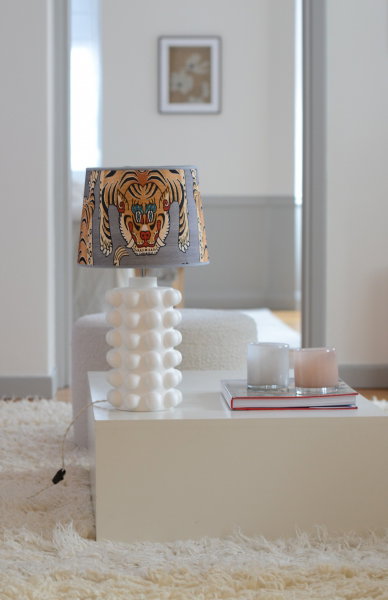 Tiger skärmar rund grå