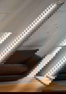 Flower Skärmar Cylinder Vit Linne