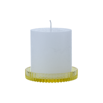 Moa Blockljus Fat Gul 4-pack