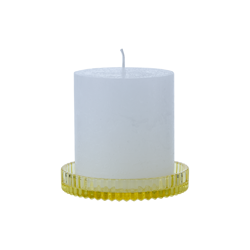 Moa Blockljus Fat Gul 4-pack