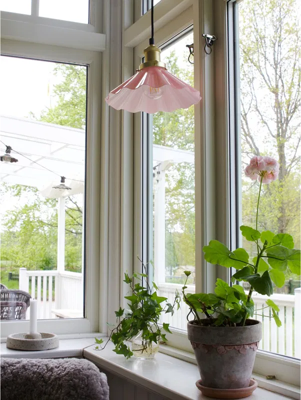 August fönsterlampa 25 rosa