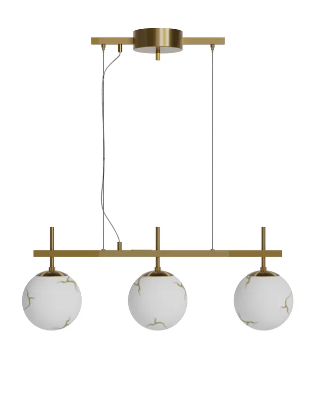 Bellagio Taklampa 82cm Mässing/Vit