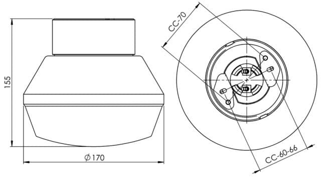 Classic Tak/Vägg D17 IP20 Vit/Blank