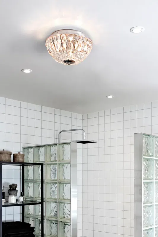 Estelle Kristallplafond IP44 Krom