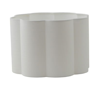 Flower Skärmar Bred Cylinder Vit Linne