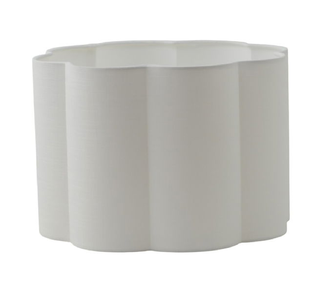 Flower Skärmar Bred Cylinder Vit Linne