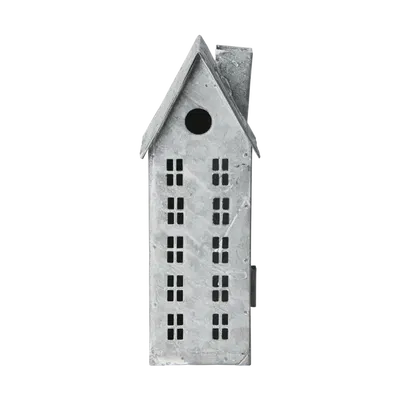 Fenix Ljuslykta Hus L7/H19,5 Grå/Vit