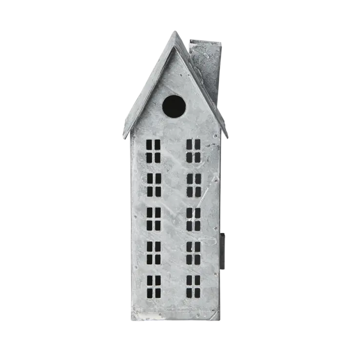 Fenix Ljuslykta Hus L7/H19,5 Grå/Vit