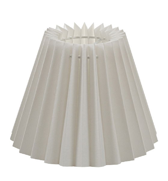 Carolin Skärmar Rund Plisserad Vit