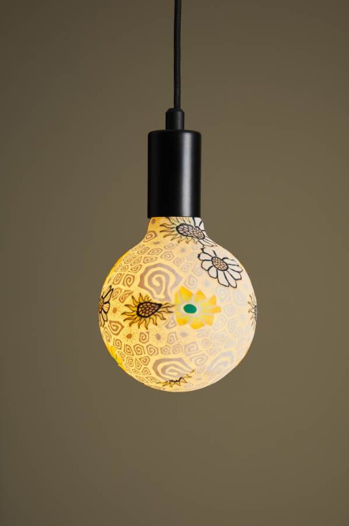 Glob E27 125mm 827 1,6W Flower Grey Dim