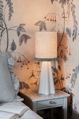 Cylinder lampskärm med frans