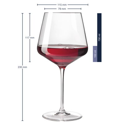 Burgundy rödvinsglas puccini 730ml 6-pack