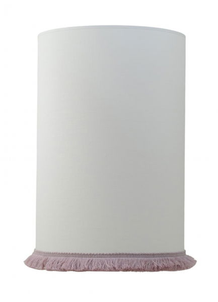 Carolin Skärmar Cylinder Vit/Ljusrosa Frans