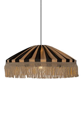 Capri taklampa 50 taupe/svart frans