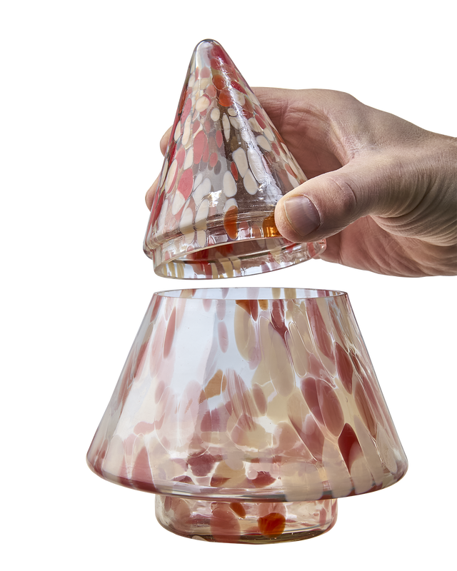 Gran Skål m. lock Röd