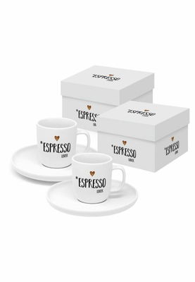 Espresso Lover mugg 9 cl vit 2-p